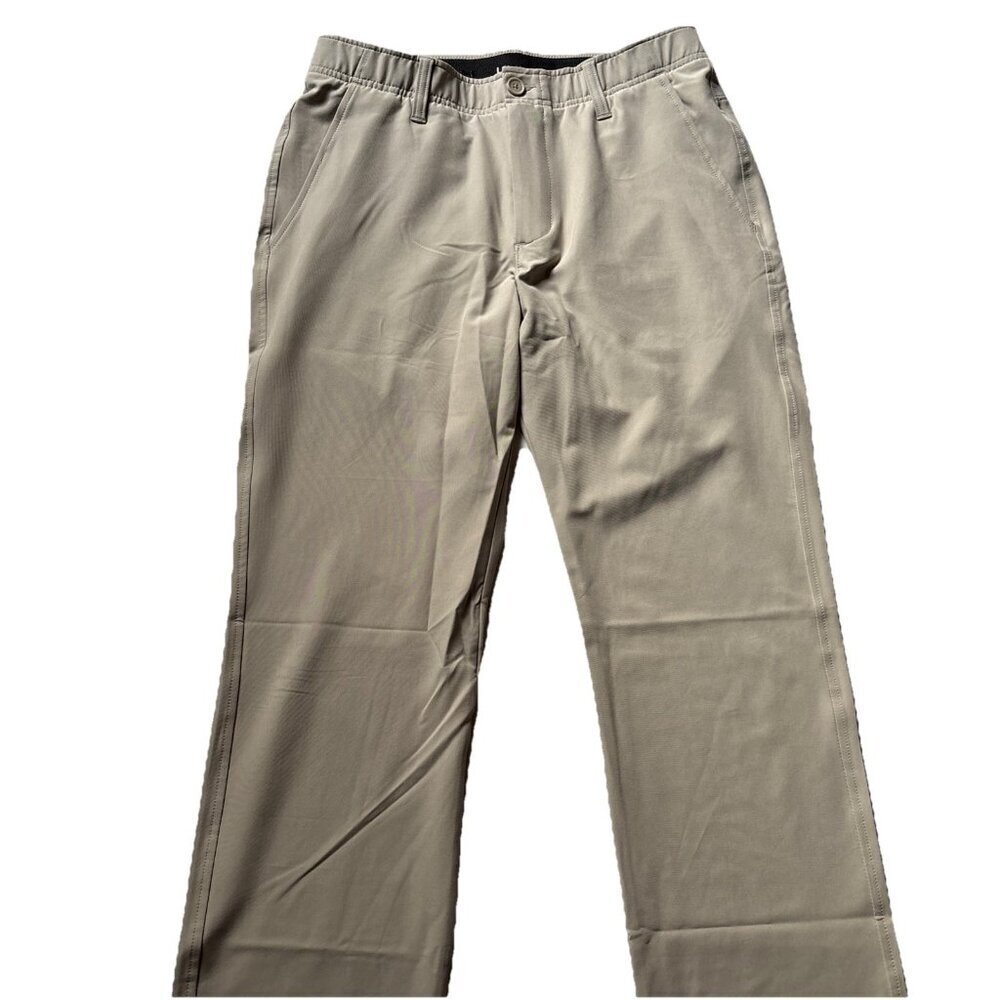 Under Armor Beige Performance Pants Size 32 X 32 Golfing